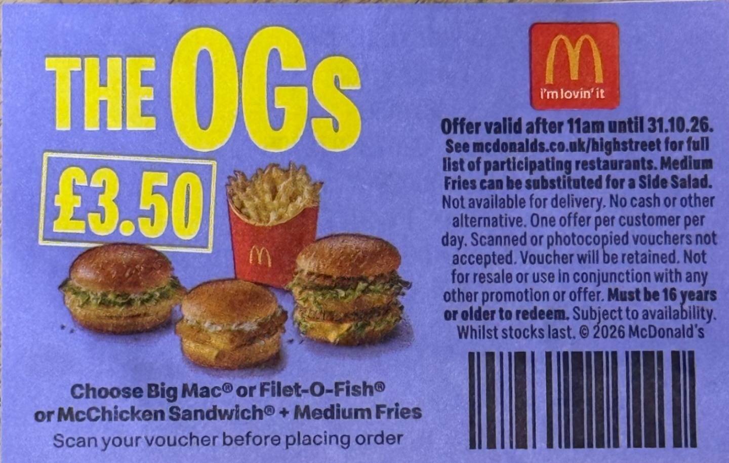 SCAN ME! The OGs for £3.50 - Limited Time